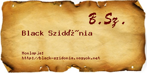 Black Szidónia névjegykártya
